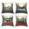 Stupell Industries Rustic Woodland Wildlife Silhouette Mountain Animals 4 Pillow Set, 18" x 18"